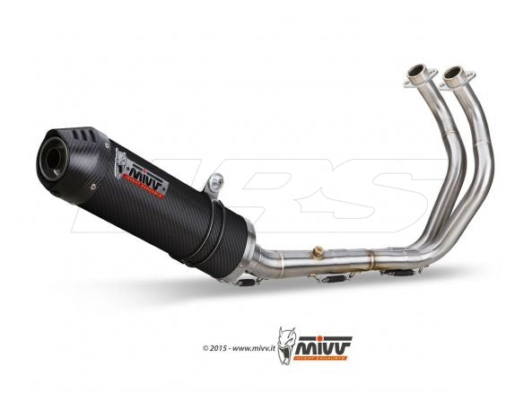 ECHAPPEMENT COMPLET 2X1 MIVV OVAL CARBONE-CARBONE YAMAHA MT-07 / FZ-07 2014-2024