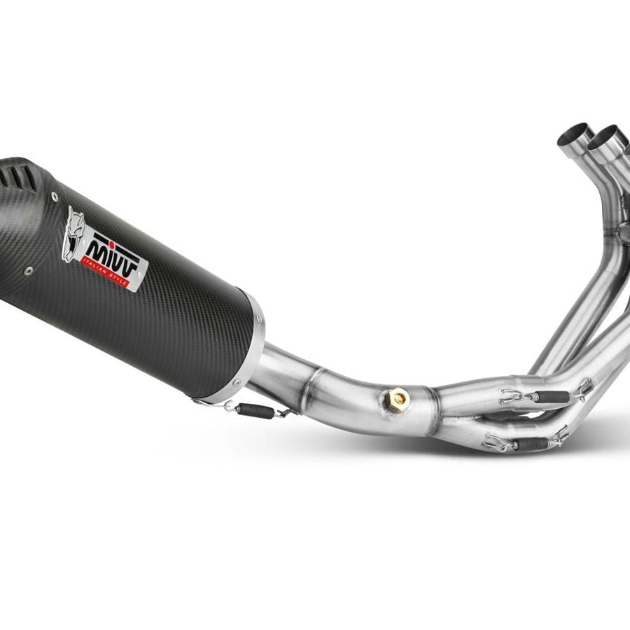 Pot d'échappement complet 3x1 MIVV ovale carbone-carbone pour Yamaha MT-09 2013-2020