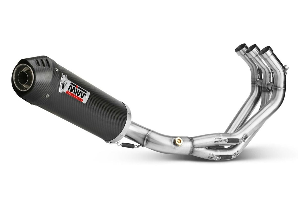 Pot d'échappement complet 3x1 MIVV ovale carbone-carbone pour Yamaha MT-09 2013-2020