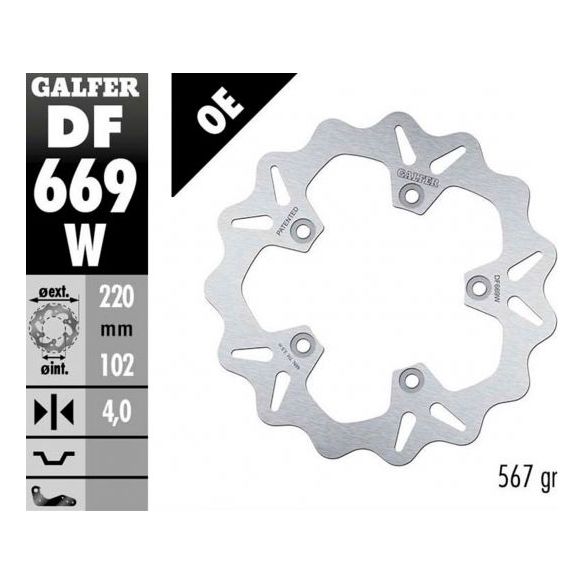 Frein à disque arrière Galfer Aprilia RS 660 2021-2023
