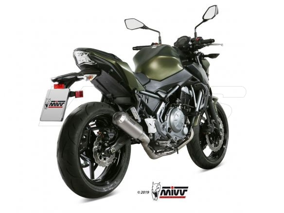 Ligne complète 2x1 MIVV MK3 en acier inoxydable pour Kawasaki Z 650 2017-2023