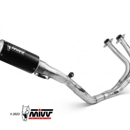 SYSTÈME COMPLET MIVV POWER STEEL MK3 ACIER NOIR YAMAHA MT-03 2016-2024