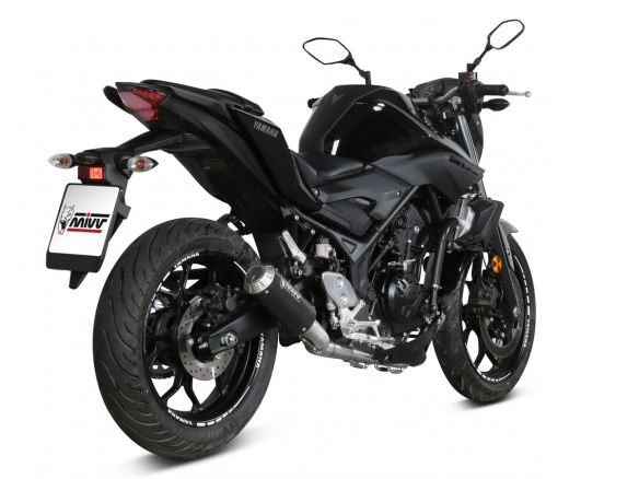 SYSTÈME COMPLET MIVV POWER STEEL MK3 ACIER NOIR YAMAHA MT-03 2016-2024