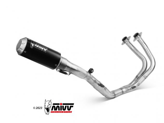 SYSTÈME COMPLET MIVV POWER STEEL MK3 ACIER NOIR YAMAHA MT-03 2016-2024