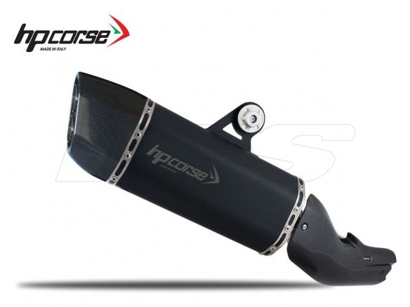 SILENCIEUX HP CORSE SP-3 CARBONE COURT ACIER NOIR BMW R 1250 GS 2018-2023