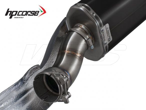 SILENCIEUX HP CORSE SP-3 CARBONE COURT ACIER NOIR BMW R 1250 GS 2018-2023
