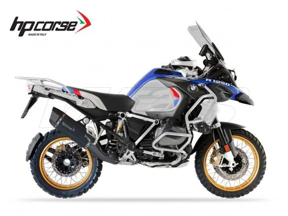 SILENCIEUX HP CORSE SP-3 CARBONE COURT ACIER NOIR BMW R 1250 GS 2018-2023