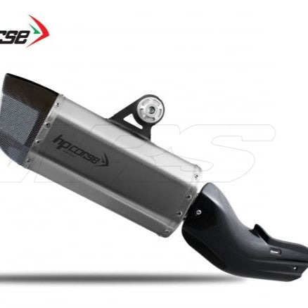 SILENCIEUX HP CORSE SP-3 CARBONE COURT ACIER GIVRÉ BMW R 1250 GS 2018-2023
