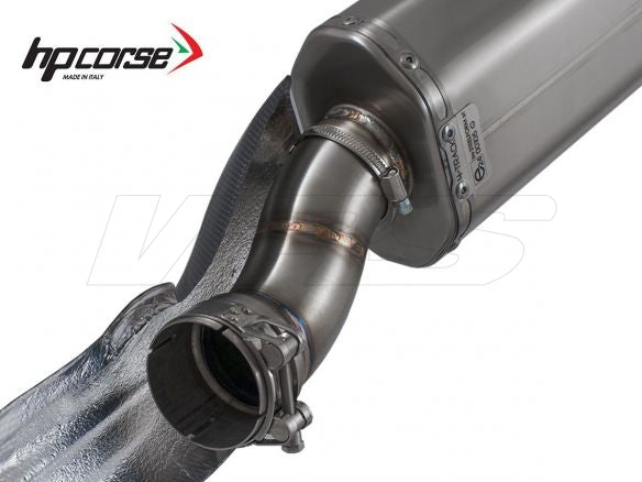 SILENCIEUX HP CORSE SP-3 CARBONE COURT ACIER GIVRÉ BMW R 1250 GS 2018-2023
