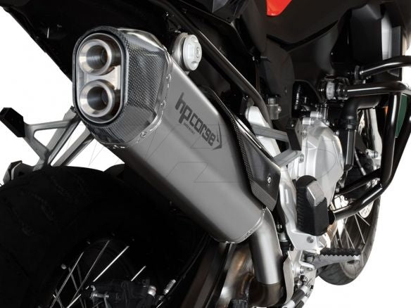 Silencieux d'échappement HP CORSE SPS en acier carbone dépoli pour BMW F 750 GS 2018-2023