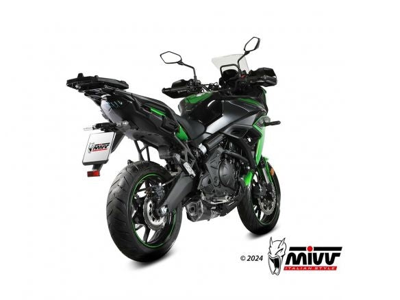SILENCIEUX MIVV DELTA RACE NOIR EN ACIER INOXYDABLE KAWASAKI VERSYS 650 2024