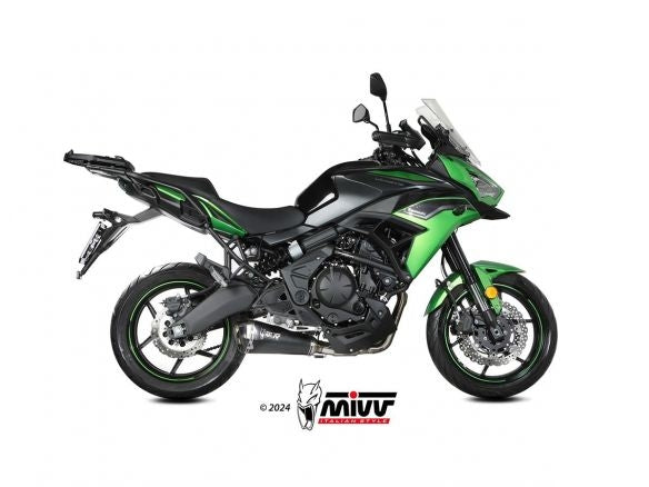 SILENCIEUX MIVV DELTA RACE NOIR EN ACIER INOXYDABLE KAWASAKI VERSYS 650 2024