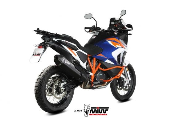 SILENCIEUX MIVV SPEED EDGE NOIR EN ACIER INOXYDABLE KTM 1290 SUPER ADV/R/S/T 2021-2024