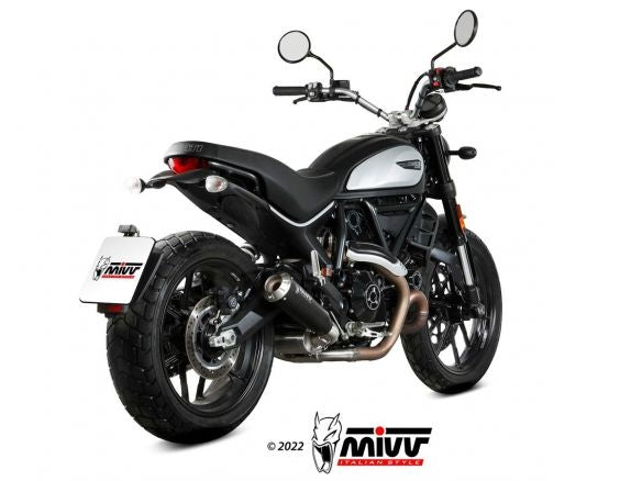 SILENCIEUX MIVV X-M1 ACIER NOIR DUCATI SCRAMBLER 800 ICON 2021-2022 NON HOMOLOGUÉ