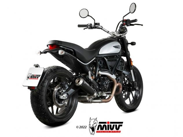 SILENCIEUX MIVV X-M1 ACIER NOIR DUCATI SCRAMBLER 800 ICON 2021-2022 NON HOMOLOGUÉ