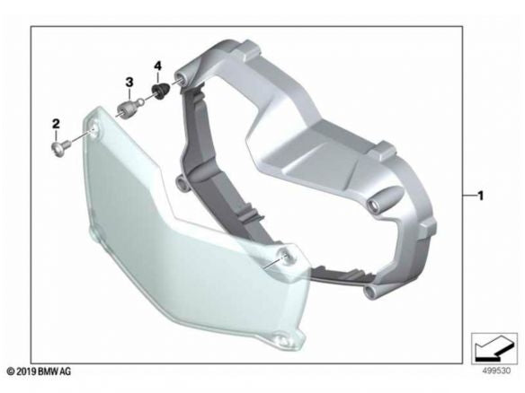 ENSEMBLE OFFICIEL DE PROTECTIONS DE PHARES BMW F 750 GS / F 850 GS 2018-2023