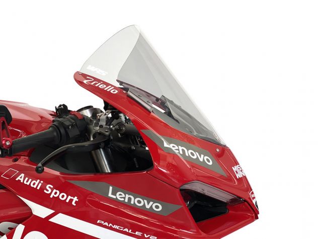 PARE-BRISE HAUT RACE WRS TRANSPARENT +45MM DUCATI PANIGALE V4/S 2018-2019