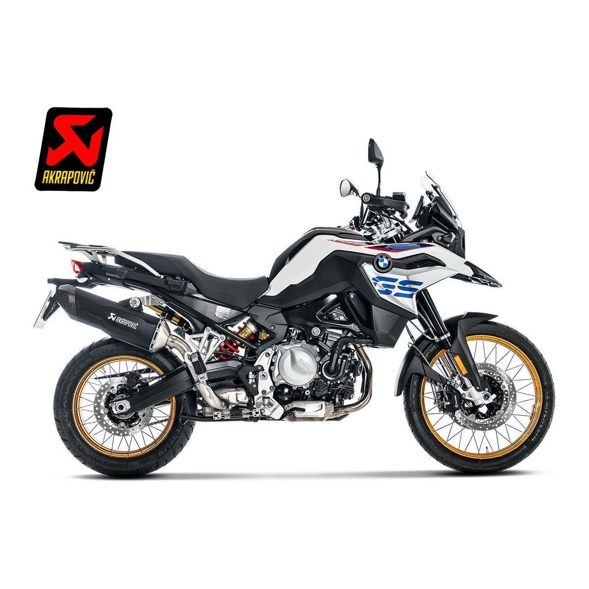 SILENCIEUX AKRAPOVIC TITANE NOIR BMW F 850 GS / ADVENTURE 2018-2023