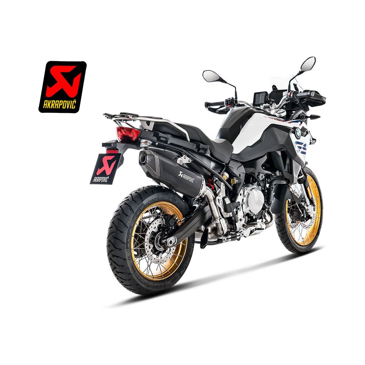 SILENCIEUX AKRAPOVIC TITANE NOIR BMW F 850 GS / ADVENTURE 2018-2023