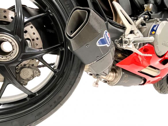 Ligne d'échappement latérale complète Termignoni + UPMAP en acier titane pour Ducati Streetfighter V2