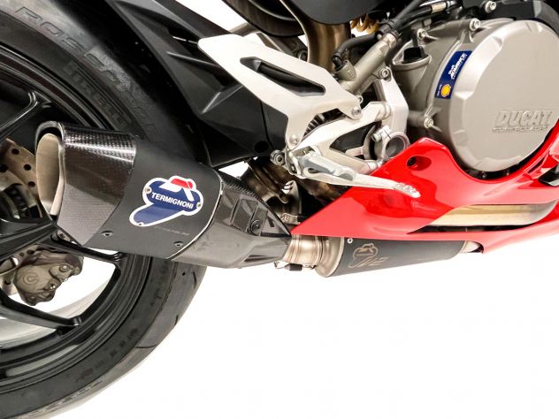 Ligne d'échappement latérale complète Termignoni + UPMAP en acier titane pour Ducati Streetfighter V2