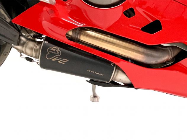 Ligne d'échappement latérale complète Termignoni + UPMAP en acier titane pour Ducati Streetfighter V2
