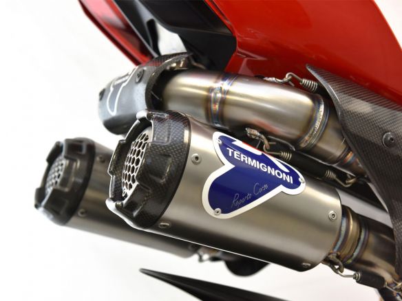 Pot d'échappement complet Termignoni RHT Racing en titane et acier pour Ducati Panigale V4 18-23