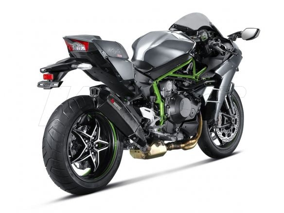 SILENCIEUX SLIP ON AKRAPOVIC FULL CARBONE KAWASAKI NINJA H2 / H2R 15-16 HOMOLOGUÉ