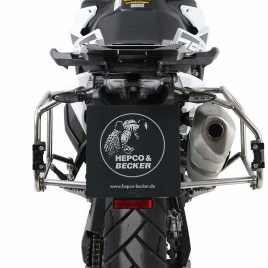 Porte-bagages en acier inoxydable Hepco&amp;Becker pour valises latérales « Cutout » Xplorer KTM 790 Adventure/ R '19-'21