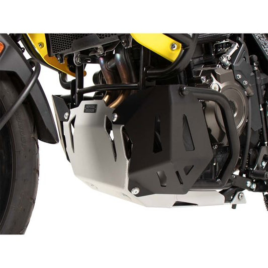 Plaque de carter aluminium noir/argent Hepco&amp;Becker Suzuki V-Strom 800 DE '23-