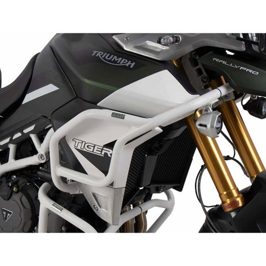 Pare-choc Hepco&amp;Becker blanc (réservoir) Triumph Tiger 850 Sport '21-