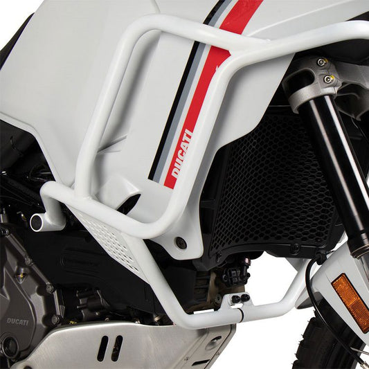 Pare-choc de réservoir Hepco&amp;Becker blanc (tankguard) Ducati DesertX '22-