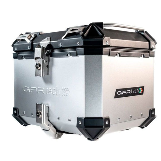 Top case ALPI-TECH 45L argent avec plaque de montage universelle
