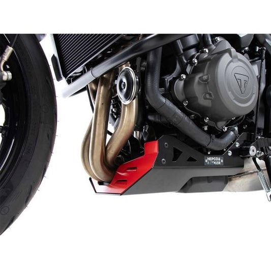 Plaque de carter noire/rouge Hepco&amp;Becker Triumph Trident 660 '21-