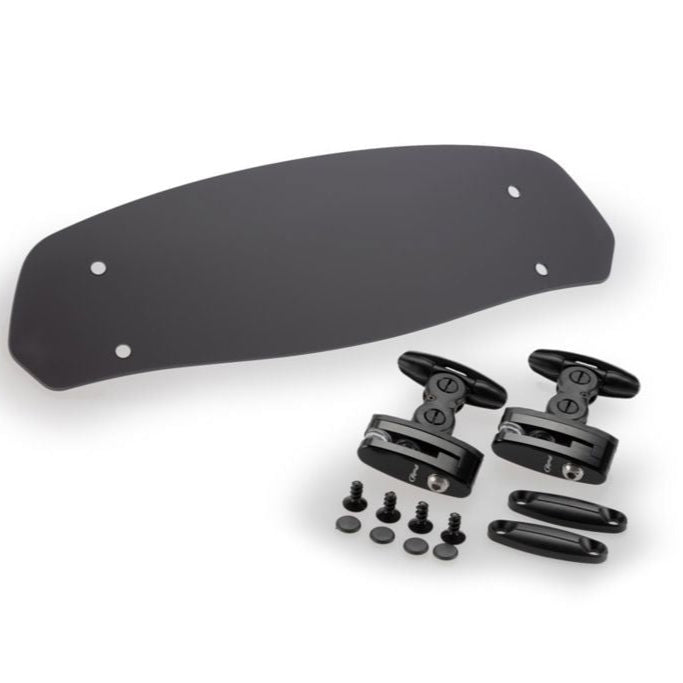 Vitre additionnelle teintée foncée modèle Clip-On Puig (pinces) 325x102mm