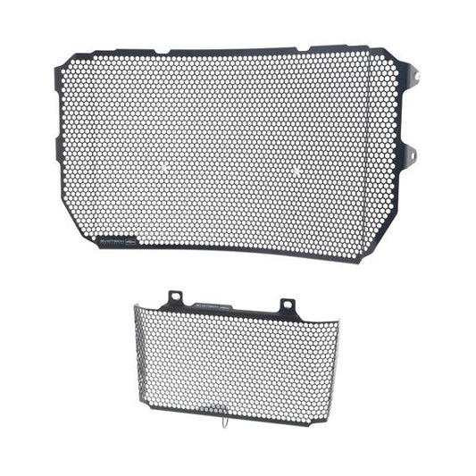 Ensemble de caches de radiateur/refroidisseur d'huile noir Evotech Performance Yamaha MT-10 SP '16-21
