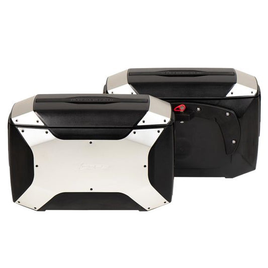 Ensemble de valises latérales XCore argent pour porte-bagages C-Bow Hepco&amp;Becker