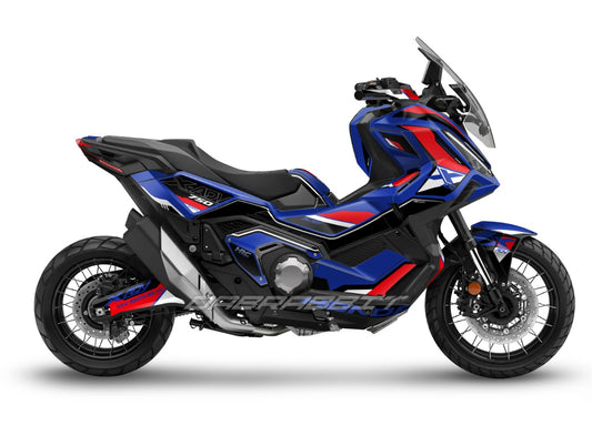 X-ADV 750 (2025) Full Graphic Kit – Xtreme Line Black Light Red Edition (XL-BLR)