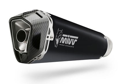 Silencieux MIVV Delta Race en acier inoxydable noir Kawasaki Z H2 '20-