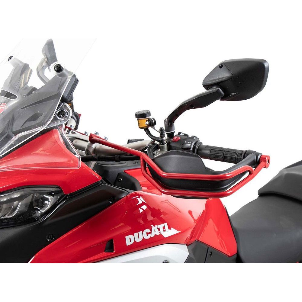 Supports de protection pour protège-mains rouge Hepco&amp;Becker Multistrada V4S