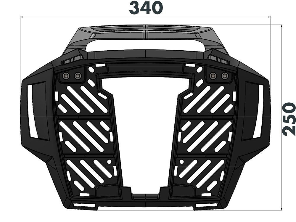 Porte-bagages supérieur Alurack noir Hepco&amp;Becker KTM 390 Adventure '20-