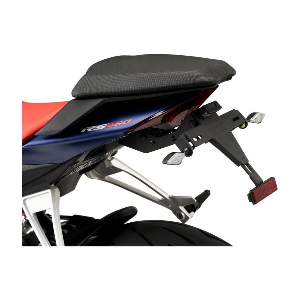 Support de plaque d'immatriculation noir Puig Aprilia Tuono 660 / RS660 '21-
