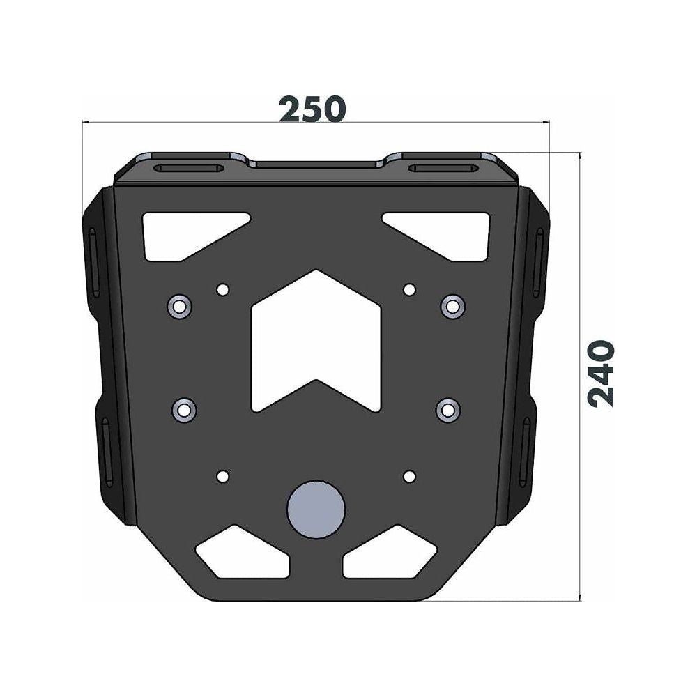 Porte-bagages supérieur noir Minirack Hepco&amp;Becker Honda CB750 Hornet '23-