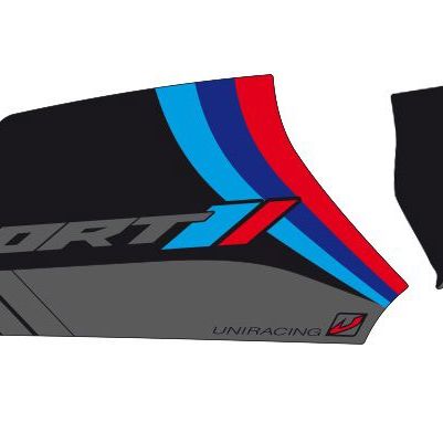 Autocollant de protection de cardan Uniracing BMW R1200GS / Adventure -'13 sport noir