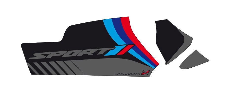 Autocollant de protection de cardan Uniracing BMW R1200GS / Adventure -'13 sport noir
