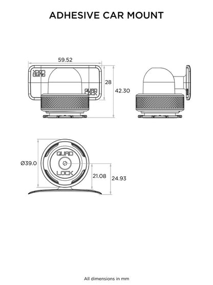 Support de téléphone pour tableau de bord QUAD LOCK MAG