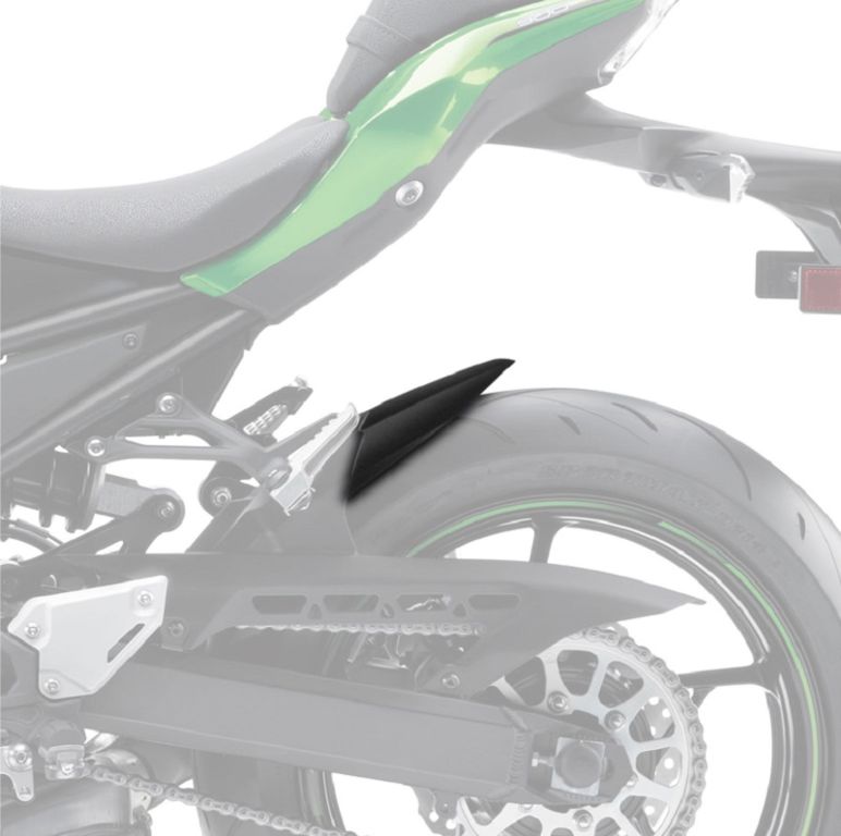 Extension de garde-boue arrière noir mat pour le garde-boue d'origine Kawasaki Z900/RS/CAFE