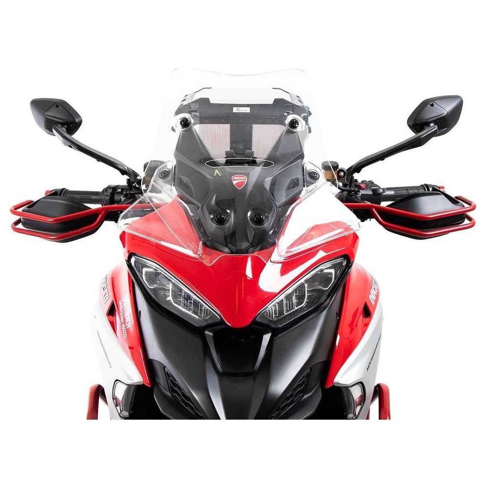 Supports de protection pour protège-mains rouge Hepco&amp;Becker Multistrada V4S