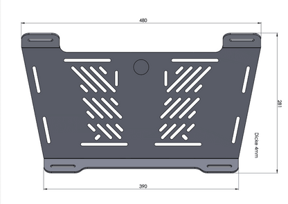 Extension de porte-bagages supérieur noir Hepco&amp;Becker BMW R1300GS '23-