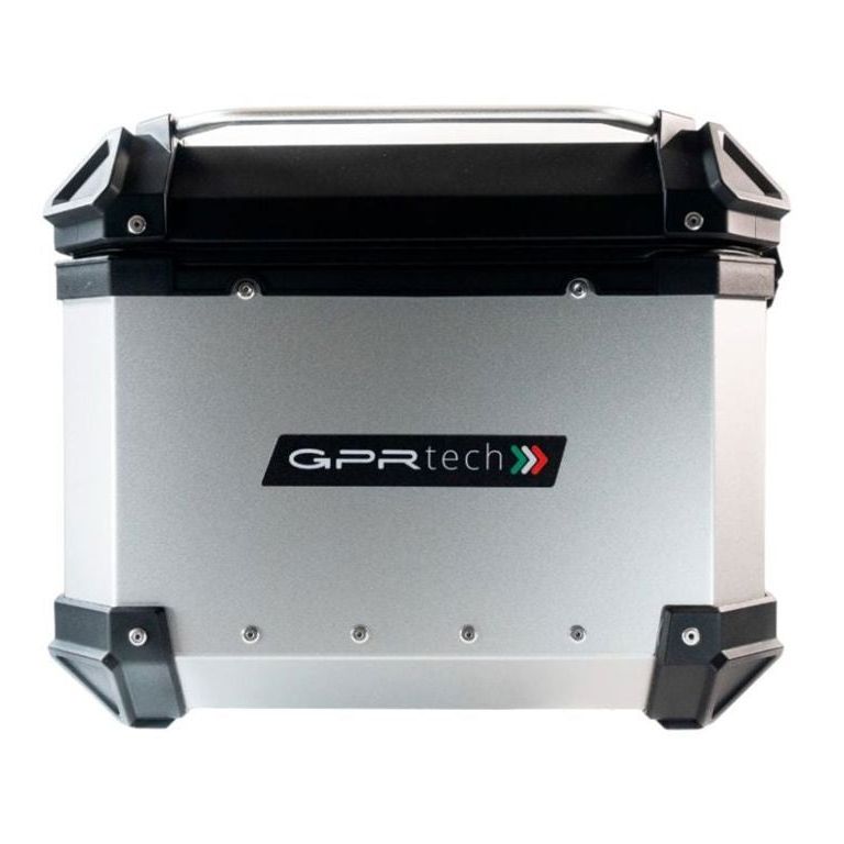Top case ALPI-TECH 55L argent avec plaque de montage universelle